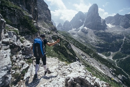 Red Bull X-Alps 2015 - Red Bull X-Alps 2015: Christian Maurer (SUI1) performs during the Red Bull X-Alps at Brenta, Cima Tosa (turn point 5), Italy on 8th July 2015