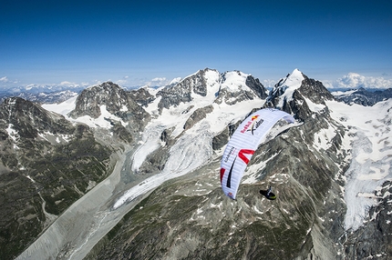 Red Bull X-Alps 2015 - Competitors fly at the Red Bull X-Alps at St.Moritz, Switzerland on July 9th 2015