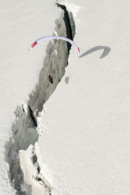 Red Bull X-Alps 2015 - Competitors fly at the Red Bull X-Alps at Zermatt, Switzerland on July 12th 2015