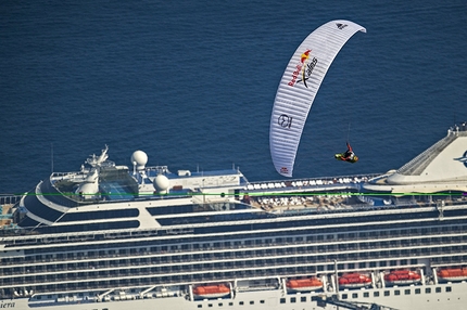 Red Bull X-Alps 2015 - Antoine Girard of France arrives in Monaco at the Red Bull X-Alps, France on July 14 2015.