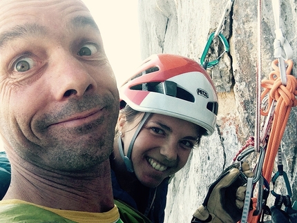 Nina Caprez, Marc Le Menestrel, Hannibals Alptraum, Rätikon - Marc Le Menestrel and Nina Caprez on Hannibals Alptraum, Rätikon