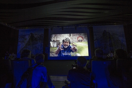 Cervino 2015 - 150 anni dalla conquista - Reinhold Messner alla serata ll Cervino Racconta, durante i festeggiamenti di Cervino 150