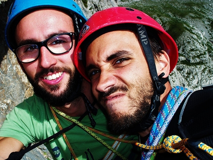 Sasso Alto, Val Gelada, Dolomiti Super Ski-Fo - Durante l'apertura di Dolomiti Super Ski-Fo, Sasso Alto, Val Gelada (Roberto Conti e Gabriele Tonelli 05-06/2015)