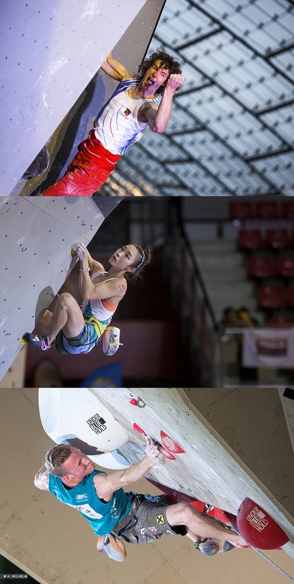 Arco Rock Legends 2015 - Adam Ondra, Jain Kim and Jakob Schubert, nominated for the La Sportiva Competition Award 2015