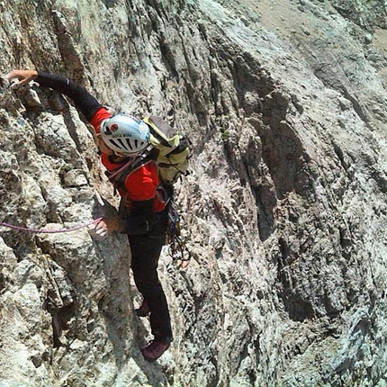 Ultimatum alla terra - Gran Sasso - Luca Gasparini climbing pitch 7