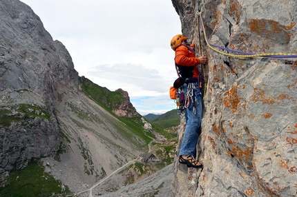 Passo Volaia, Alpi Carniche - Con il vento in poppa, Torre Carla Maria, Passo Volaia, Alpi Carniche