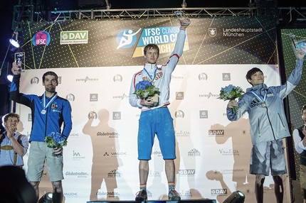 Coppa del Mondo Boulder 2015 - Monaco - Coppa del Mondo Boulder 2015 - Monaco: Martin Stranik (2), Alexey Rubtsov (1), Jongwon Chon (3)