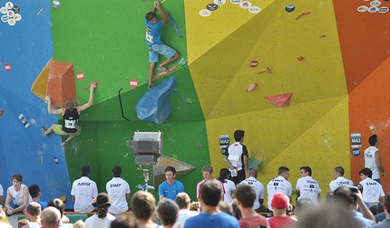 IFSC World Youth Championships - Campionati Mondiali Giovanili di Arrampicata Sportiva: durante le qualifiche del boulder maschile