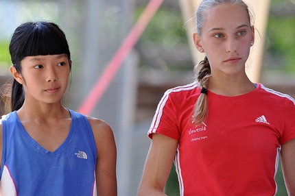 IFSC World Youth Championships - World Youth Climbing Championships: during the Male Boulder Finals, Ashima Shiraishi & Janja Garnbret