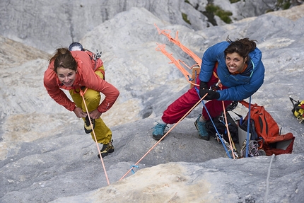 Nina Caprez and Barbara Zangerl climb Die Unendliche Geschichte in Rätikon