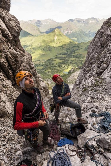 Maleficent, Cimone della Bagozza, Francesco Beni, Fulvio Zanetti - Francesco Beni and Fulvio Zanetti climbing Maleficent, Cimone della Bagozza