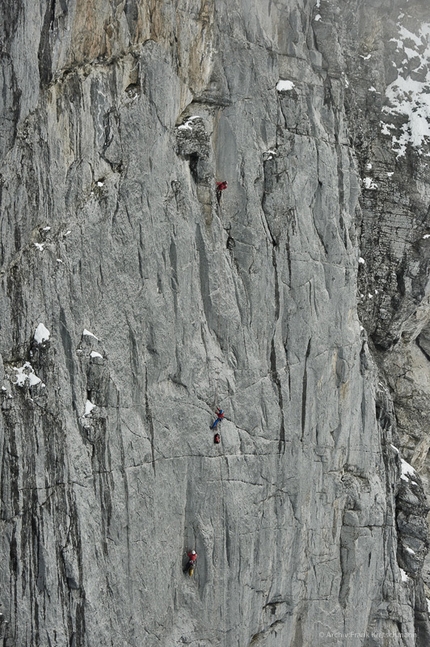 Odyssee, Eiger north face, Roger Schaeli, Robert Jasper, Simon Gietl - 