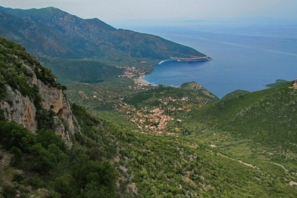 Kyparissi, Greece - The breathtaking view onto Kyparissi, Greece