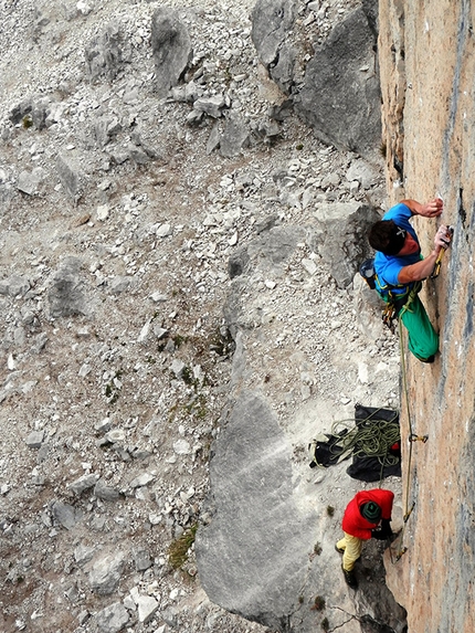 In Bilico, Primiero, Alessandro Zeni - Alessandro Zeni ripete la via In Bilico, Primiero, Dolomiti