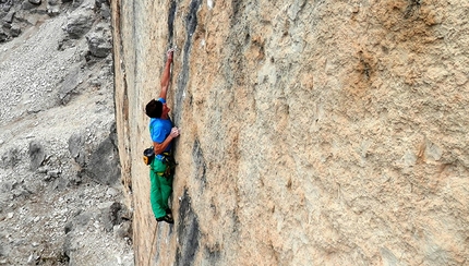 In Bilico, Primiero, Alessandro Zeni - Alessandro Zeni ripete la via In Bilico, Primiero, Dolomiti