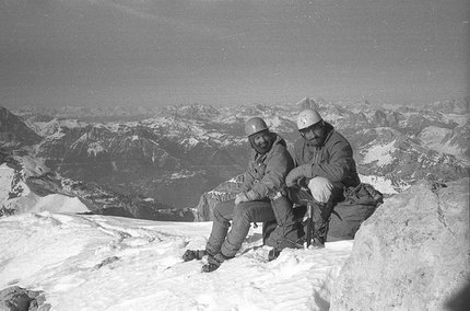 Cecoslovacchi d'inverno sul Monte Agner, il Gigante di pietra