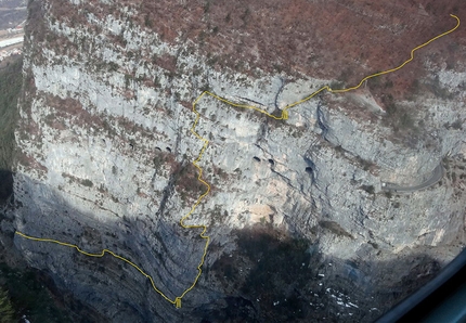 Via ferrata del Vajont, the new via ferrata della Memoria above Longarone