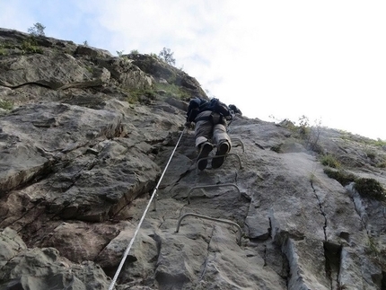 Via ferrata del Vajont, via ferrata della Memoria - Via ferrata della Memoria, la nuova via ferrata del Vajont