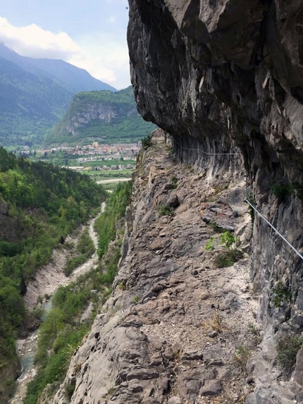 Via ferrata del Vajont, via ferrata della Memoria - Via ferrata della Memoria, the new via ferrata del Vajont