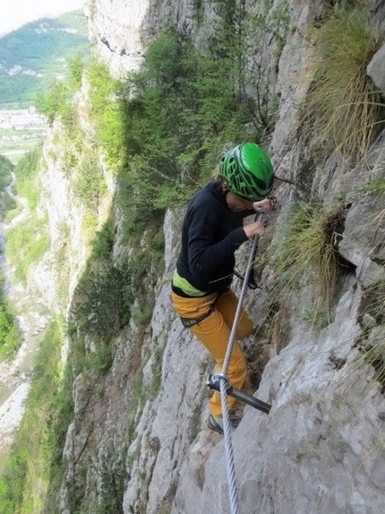 Via ferrata del Vajont, via ferrata della Memoria - Via ferrata della Memoria, the new via ferrata del Vajont