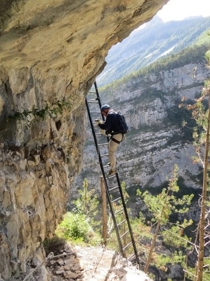 Via ferrata del Vajont, via ferrata della Memoria - Via ferrata della Memoria, the new via ferrata del Vajont