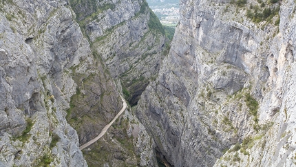 Via ferrata del Vajont, via ferrata della Memoria - La diga del Vajont