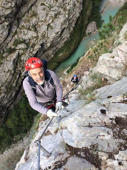 Via ferrata del Vajont, the original idea by Fabio Bristot