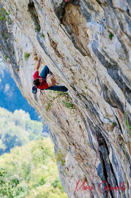 Stefano Ghisolfi, Covolo - Stefano Ghisolfi repeating l'Attimo 9a at Covolo.