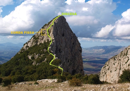 Heroes, Pizzo Campana, Sicilia, Massimo Flaccavento, Giorgio Iurato - Pizzo Campana discesa