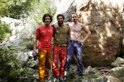 Gabriele Moroni, Bosco di Luogosanto, Sardinia - Mauro Calibani, Filippo Manca and Gabriele Moroni at Bosco di Luogosanto in Sardinia