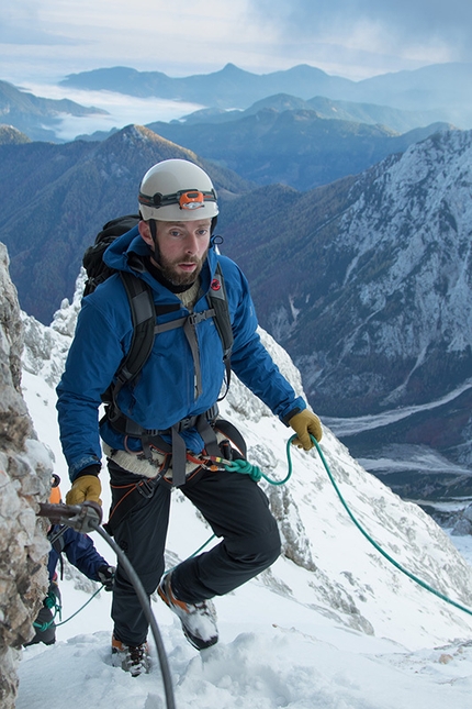 Jure Breceljnik, Slovenia - Jure's Challenge, during the ascent on 18/10/2015 in the Kamnik - Savinja Alps, Slovenia