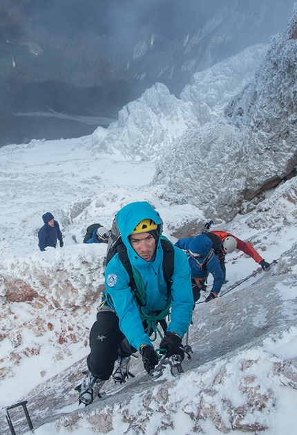 Jure Breceljnik, Slovenia - Jure's Challenge, during the ascent on 18/10/2015 in the Kamnik - Savinja Alps, Slovenia