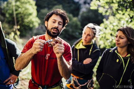 Basilicata climbing Castelmezzano, Pietrapertosa - Adriano Trombetta at the Basilicata stray rocks climbing expedition