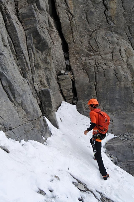 Ueli Steck, Eiger parete nord - Ueli Steck durante la salita della parete nord dell'Eiger parete nord in 2:23