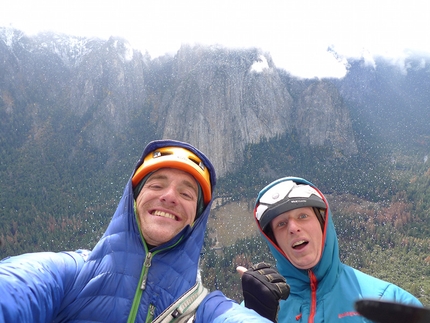 Yosemite, Secret Passage, Pete Whittaker, Dan McManus - Dan McManus and Pete Whittaker during the first repeat of The Secret Passage, Yosemite