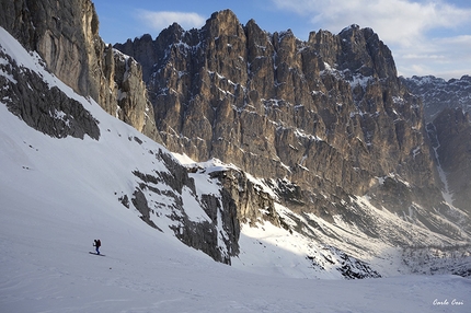 Antelao, Dolomiti, Canalone Oppel, Carlo Cosi, Giovanni Zaccaria - Antelao Canalone Oppel: salita per il ghiacciaio dell'Antelao