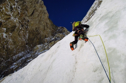 Cerro San Lorenzo, Patagonia, Dejan Koren, Boštjan Mikuž, Rok Kurinčič, Domen Petrovčič, Domen Kastelic - Cerro San Lorenzo, Exit (Domen Petrovčič & Domen Kastelic, ED 90° M, 1000m, 21/11/2015)