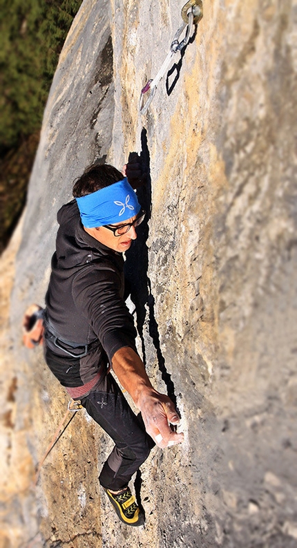 Andrea De Giacometti, Zuza Area, Primiero - Andrea De Giacometti sale La Suerte 8c/+ alla Zuza Area, Valle di Primiero.