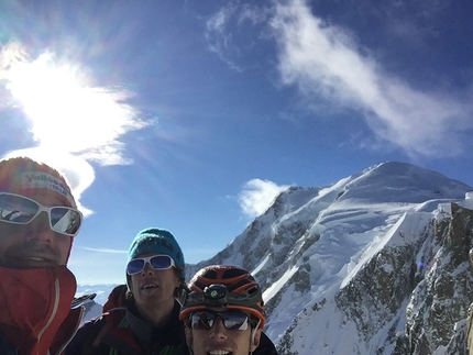 Cresta Kuffner - Thomas Scalise Meynet, Luca Rolli e Samuele (Cresta Kuffner - Monte Bianco)