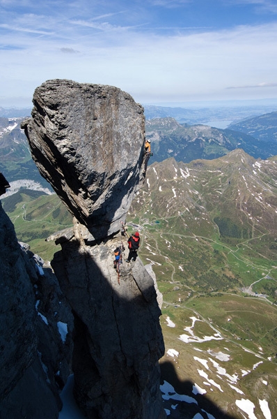 Stephan Siegrist frees Magic Mushroom on the Eiger North Face