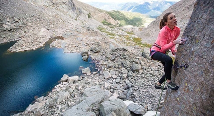 Paige Claassen - Paige Claassen climbing Sarchasm in Rocky Mountain National Park, Colorado, USA