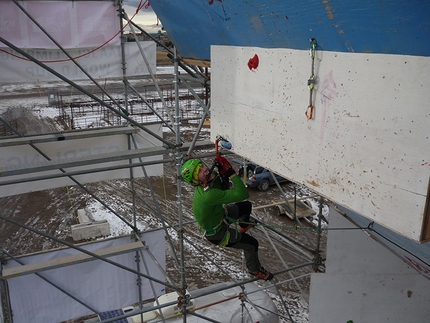 Tom Ballard - Tom Ballard during the Ice Climbing World Cup at Bozeman: so this is what it is like to climb on plastic holds!