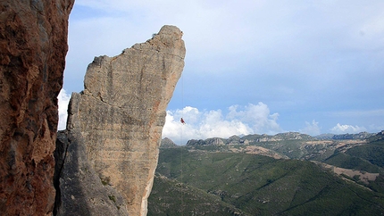 Ulassai, Sardinia, Altri Cieli - Abseiling off the Su Sussiu tower