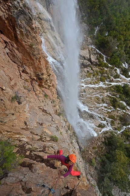 Ulassai, Sardinia, Altri Cieli - Cecilia Marchi climbing Carpe Diem - Ulassai.