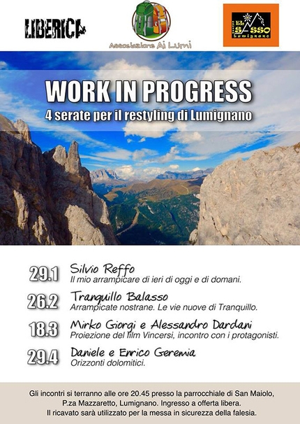 Lumignano - Quattro serate a Lumignano (VI). Il 29/01/2016 Silvio Reffo, il 26/02 Tranquillo Balasso, il 18/03 Mirko Giorgi e Alessandro Dardani, il 29/04 Daniele e Enrico Geremia