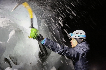 Ice Climbing Ecrins 2016 - Durante il Ice Climbing Ecrins 2016 a Argentière-La Bessée, Francia.