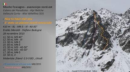 Monte Foscagno - Alpi Retiche - Catena del Pradisino - Durante la prima salita di 