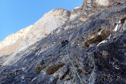 Via Casarotto alla Roda de Vael, invernale per Biserni e Tiezzi