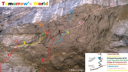 Tom Ballard, Tomorrow's World, Dolomiti - La falesia Tomorrow's World in Dolomiti