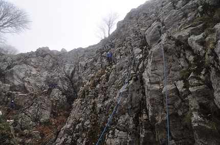 Febbre da Cavallo, Campitello Matese, Molise - Durante il meeting di drytooling Febbre da Cavallo, Campitello Matese, Molise